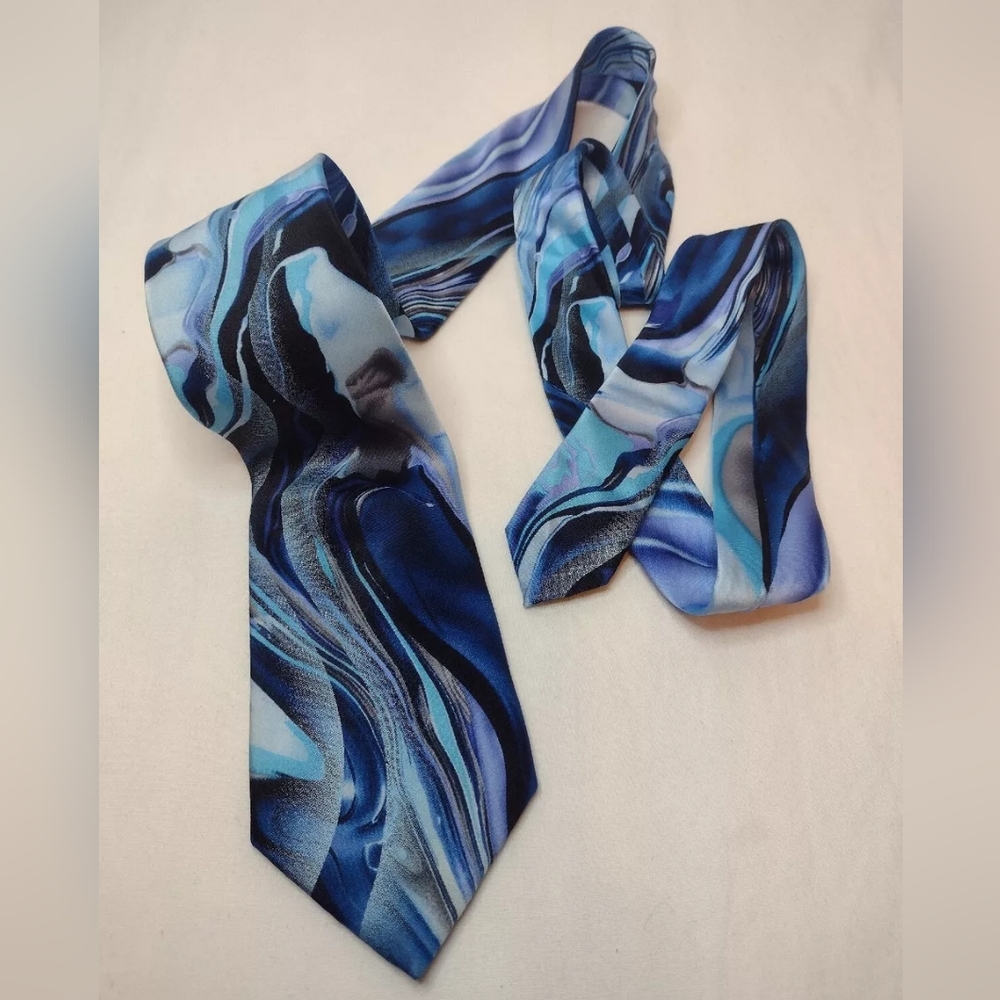 Jerry Garcia Necktie Tie Urban Cat Ghost Collection #62 Blue 100% Silk
